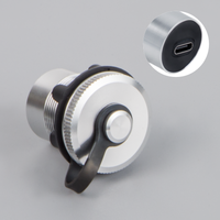 LYAN 22MM Metal Waterproof Cover USB3.1 Type-C Femelle à Femelle Panel Mount Connector Factory Direct Silver Shell USBC-01A