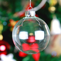 Boule de verre de noël personnalisée 5cm -15cm, décoration d'arbre suspendue, boule claire, boule de verre de noël