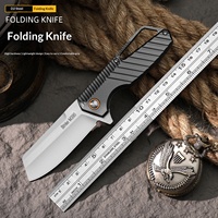 Couteau pliant mini D2 tout acier transfrontalier, multifonctionnel, portable, pour camping, haute dureté, outil de survie et d'autodéfense