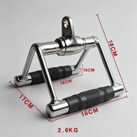 Accessoires de barre de traction latérale en acier noir pour équipement de fitness multifonctionnel, idéal pour l'entraînement de force, la préparation des biceps et les attaches de câble.