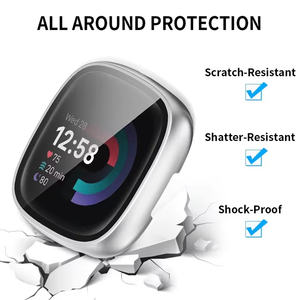 Protecteur d'écran pour <span class=keywords><strong>montre</strong></span> <span class=keywords><strong>Fitbit</strong></span> Versa 4, étui de protection en polycarbonate rigide pour <span class=keywords><strong>Fitbit</strong></span> Sense 2 - Product Image 3