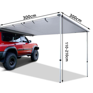 Auvent <span class=keywords><strong>de</strong></span> voiture latéral en argent revêtu OEM, auvent rétractable pour <span class=keywords><strong>camping</strong></span>-<span class=keywords><strong>car</strong></span> 4x4 tout-terrain, auvent pour <span class=keywords><strong>camping</strong></span> en plein air, tente <span class=keywords><strong>de</strong></span> toit <span class=keywords><strong>de</strong></span> voiture - Product Image 5