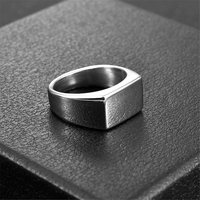 EManco Stilvoller Breiter Blanko-Ring Personalisierter Vintage Natürlicher Polierter Ring