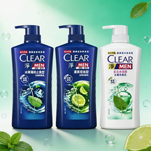 Shampooing rafraîchissant pour hommes Clear Men, parfum menthe glacée, nettoyage en profondeur du cuir chevelu gras, élimine les pellicules, soulage les démangeaisons - Product Image 3