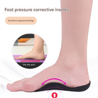 Semelles orthopédiques XO pour corriger les jambes arquées et les pieds plats, en TPR anti-affaissement, lavables, demi-semelles, 2 pièces