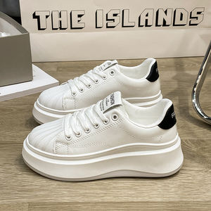 Shell Toe kleine weiße Schuhe Damen Plattform besohlte neue vielseitige lässige Turnschuhe erhöhte Turnschuhe - Product Image 4