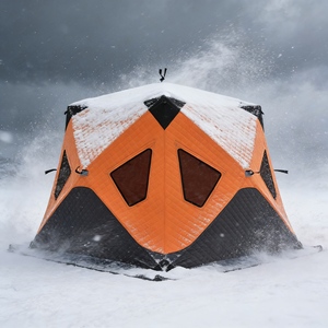 Tienda de Campaña de <span class=keywords><strong>Pesca</strong></span> de Invierno Aislada y Resistente <span class=keywords><strong>con</strong></span> <span class=keywords><strong>Faldón</strong></span> para Nieve para Mayor Sellado y Retención de Calor en el Hielo - Product Image 1