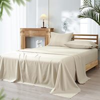 100% bio respirant 300TC bambou Viscose draps soyeux taie d'oreiller cousu ajusté housse de couette ensemble Cool dormeurs