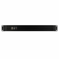 Châssis PC industriel 1U sur rack personnalisé, fente de ventilation horizontale, en tôle noire, pour serveur, fabrication OEM