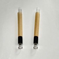 Papier à rouler brun personnalisé avec embout en verre 109 mm, tube en papier à combustion lente, rouleau de papier brut, tube jetable pour cigarettes, possibilité d'imprimer un logo