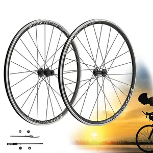 OEM/ODM 700C 자전거 휠셋 알루미늄 합금 도로 자전거 바퀴 세트 초경량 앞 뒤 바퀴 림 9*100mm 10*135mm