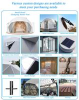 Dôme géodésique en PVC isolé de 20 m² pour l'hiver avec salle de bain pour observer les aurores boréales, pod de glamping de luxe