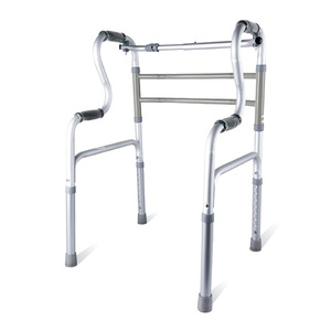 Aluminum Alloy Walking Aid Height Adjustable Anti Slip Double <b>Bar</b> Elderly Mobility Support - Product Image 1