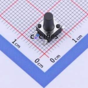 TS-1102SD-B-M-B Tactile Switch SMD-4P,6x6mm Switch Single Pole Single Throw Round Button 1.6N Vertical Mount - Product Image 1