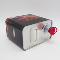 Impression personnalisée, bidon d'huile moteur vide de 2,5 litres, bidon carré en métal vide, bidon de peinture vide, bidon de lubrifiant pour moteur, emballage