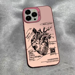 <span class=keywords><strong>Cover</strong></span> per <span class=keywords><strong>iPhone</strong></span> 15 <span class=keywords><strong>Pro</strong></span> <span class=keywords><strong>Max</strong></span> 14 13 12 <span class=keywords><strong>11</strong></span> XS XR con Design Popolare Graffiti Cuore Inglese, Cornice Placcata alla Moda, Antiurto - Product Image 6