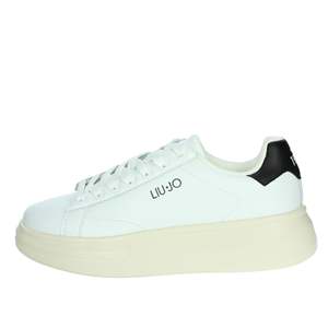 Baskets pour hommes Liu-Jo, blanches et noires, modèle Big 01, en toile, chaussures tendance - Product Image 1
