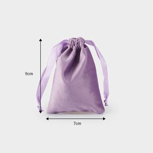 Petits sacs d'emballage en velours recyclables avec cordon de serrage pour cadeaux de mariage, colliers de pierres précieuses, boucles d'oreilles, breloques - Personnalisables - Product Image 5