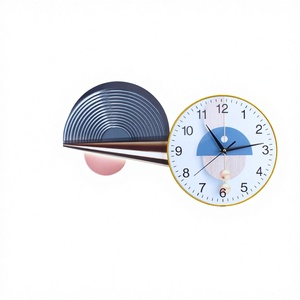 Horloge murale moderne minimaliste à mouvement à quartz, affichage de l'heure mondiale 24 heures, salon, maison, mode, style nordique, luxe léger - Product Image 1