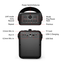 Amplificateur vocal sans fil UHF Norwii S508, amplificateur de voix puissant pour extérieur et grandes pièces, haut-parleur Bluetooth haute puissance 30W