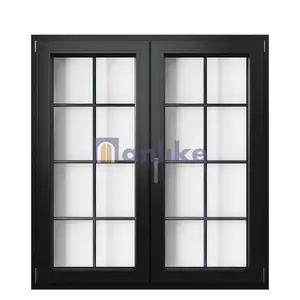 Anlike定制热断三铝房钢化玻璃平开窗铝窗设计