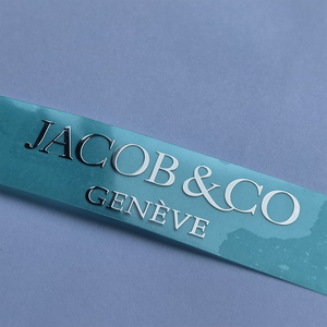 Insignia de logotipo 3D con transferencia de lámina de oro personalizada, etiqueta de vinilo autoadhesiva con <span class=keywords><strong>nombre</strong></span> en relieve de Metal brillante para coche, bicicleta y pared para promociones - Product Image 4