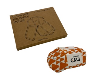 MOMO科技超薄定制数字电脑配件户外工作旅行便携式商务礼品可折叠无线鼠标 - Product Image 6