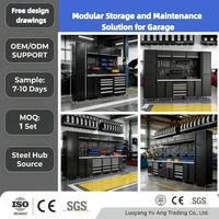 Armoire à outils combinée robuste de haute qualité, solution de rangement multifonctionnelle personnalisée pour garage et atelier de maintenance