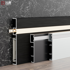 Modern Aluminum Alloy Snap-in Baseboard <strong>LED</strong> <strong>Light</strong> Strip, Suitable For Hotels, Living Rooms And Apartments, Customizable - Product Image 1