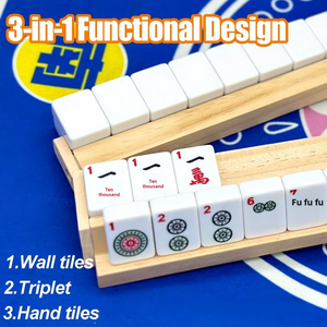 Pousseur et support de mahjong en bois massif moderne avec support pour échecs et dominos pour <span class=keywords><strong>jeux</strong></span> de table – Vente en gros - Product Image 3