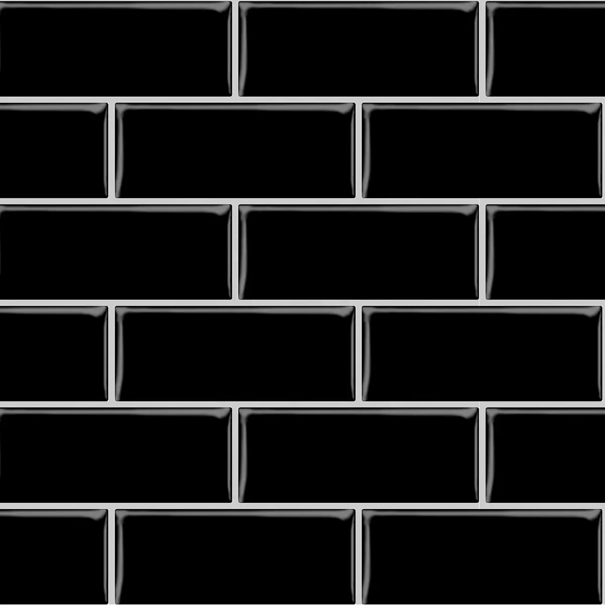 12*12 INCH black with grey grout brick ear Sticky Tiles 3D Backsplash Self-adhesive Mosaic Decoration for Interior Walls