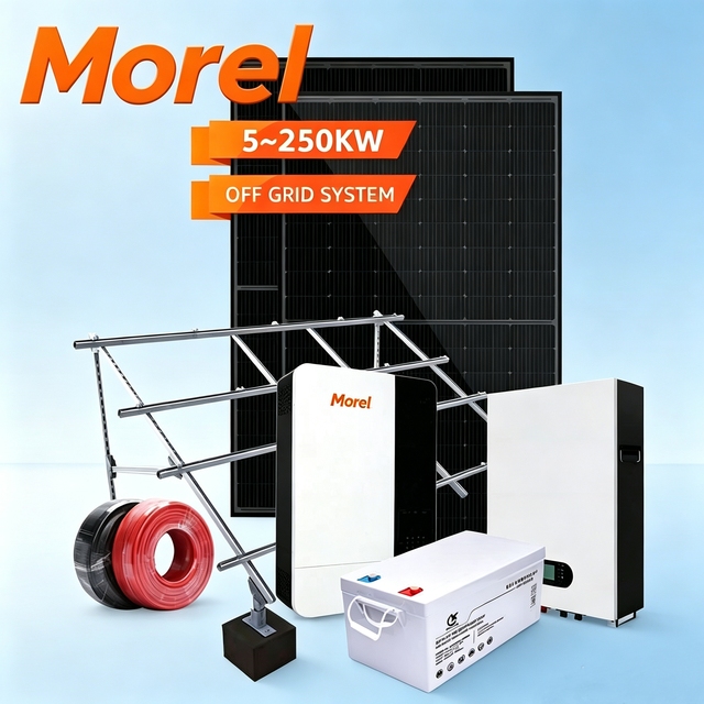 Morel off Grid Solar Power System5-200kW 20kw 30kw 40kw 50kw 60kw Energy Kit Products Complete Package Solar Panel System