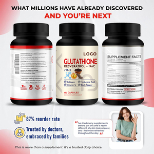Cápsulas de Glutatión Antienvejecimiento 7 en 1 OEM con Colágeno de Pescado Hidrolizado, Vitamina C y Ácido Hialurónico para Blanquear la Piel - Product Image 4