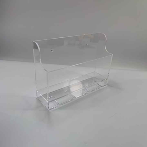 Acrylic Treo Tường Giá Rượu Chai Thủy Tinh Chủ Rõ Ràng Lưu Trữ Cửa Hàng Màu Đỏ - Product Image 4