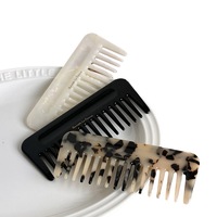 NEWYEAH Peigne Afro en Acétate Fait Main, Design Géométrique Vintage, Écologique et Multifonctionnel pour Cheveux de Mariage