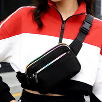 Sac banane sportif en polyester avec fermeture éclair, personnalisable avec logo, pour porté en bandoulière, à la taille ou sur la poitrine, vente en gros, direct usine