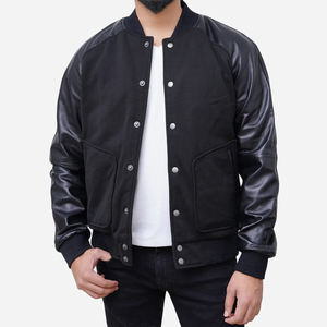 Vestes de baseball varsity pour hommes avec logo personnalisé, manches en cuir, prix abordable, vestes varsity professionnelles pour hommes - Product Image 3