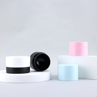 Conteneurs de crème à cheveux, rond et mat, noirs, 10x5, 15g, 20, 30, 50 ml, 1oz, crème, produits de beauté, en plastique