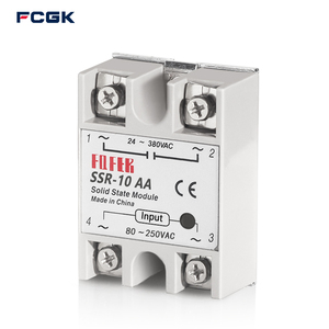 SSR-10AA FCGK 25AA 40AA 50AA 60AA 75AA 80AA 90AA 100AA 120AA Однофазное твердотельное реле, регулятор переменного тока Din-рейка - Product Image 2