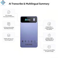 FW925 AI Perekam Suara Bone Mic AI Pengurangan Kebisingan 152 Bahasa Transkripsi WAV Layar Warna LCD Pengisian Daya Tipe-C Ultra Tipis
