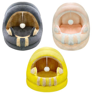 Cat Dog <b>Bed</b> Round Fleece Lined Warm Pet <b>House</b> Semi Enclosed Cartoon Style For Cat Winter Autumn Use - Product Image 5