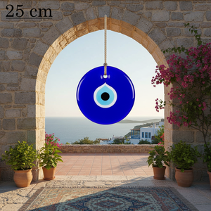 Perle traditionnelle turque ronde faite à la main, verre maléfique, UNIQUE, 25 CM, 1 pièce - Product Image 3