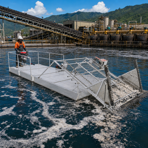 Bateau tondeuse aquatique à 3 lames en acier au manganèse pour la gestion des canaux de contrôle des inondations et la débroussaillage des zones Naiad du sud - Product Image 1