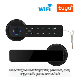 Nhà Máy Bán Buôn Điện Tử Phía Trước Cửa Khóa Tuya Bluetooth Wifi Sinh Trắc Học Mã Vân Tay Ứng Dụng Kỹ Thuật Số Thông Minh Khóa Cho Cửa Ra Vào - Product Image 5