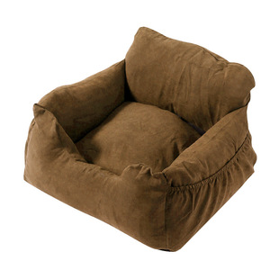 Cama para perros para coche, de franela azul, rectangular, funda protectora para el asiento trasero del coche, cama para perros - Product Image 2