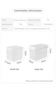 Boîte de rangement de pain de fruits frais en plastique PP transparent de promotion de durée limitée pour le stockage de Dessert de réfrigérateur - Product Image 2