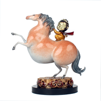 Usine en gros inventaire animal moule cadeau d'affaires grands ornements du zodiaque chinois coulée cheval en cuivre pur
