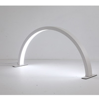 Pinky leem Nouveau Logo Personnalisé Clip sur Cils Lumière 16 Pouces Led Demi Lune Lampe pour Extension de Cils Bureau