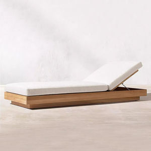 Phong cách hiện đại Gỗ tếch mặt trăng ghế bãi biển tắm nắng giường và hồ bơi ngoài trời phòng chờ cho khách sạn công viên và vườn biệt thự sử dụng - Product Image 5