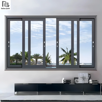 Fenêtre coulissante moderne en alliage d'aluminium, double vitrage insonorisé, pour cuisine et chambre, taille personnalisable, pliable, fluide et silencieuse